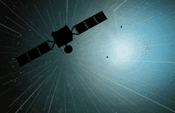 Artist's impression of Comet Interceptor mission. Credit: Geraint Jones, UCL Mullard Space Science Laboratory